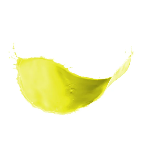 Žlutá barva stříkající — Stock fotografie