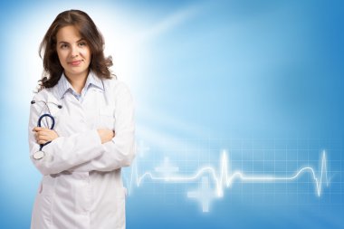 Genç bayan doktor.