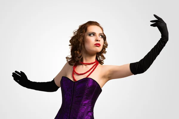 Attractive woman in corset — Stock Photo, Image