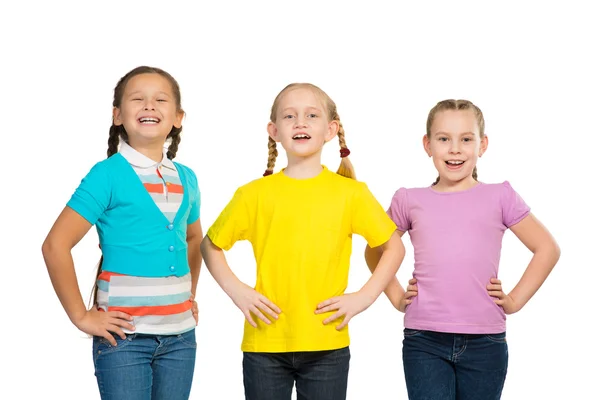 Malá skupina dívek — Stock fotografie