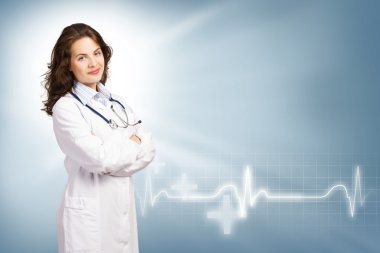Genç bayan doktor.