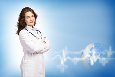 Genç bayan doktor.