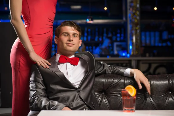 Portrait of a successful man in a nightclub — Stock Photo, Image