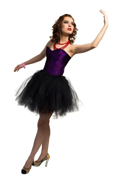 Young attractive woman dancing — Stock Photo, Image