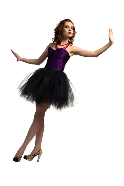 Young attractive woman dancing — Stock Photo, Image