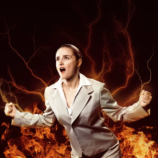 Furious woman — Stock Photo, Image