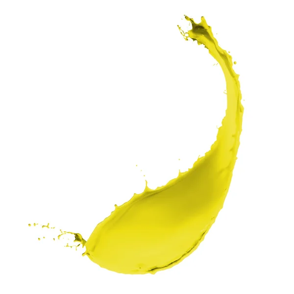 Salpicos de tinta amarela — Fotografia de Stock