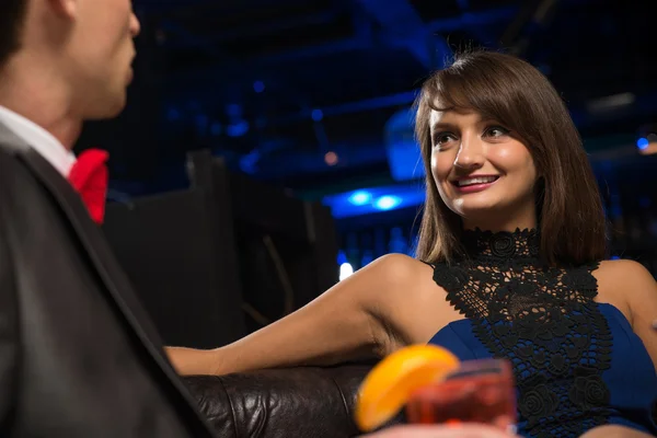 Woman in a nightclub — Stock Photo, Image