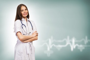 Genç bayan doktor.