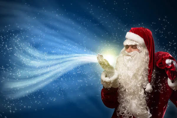 Papai Noel e a magia — Fotografia de Stock