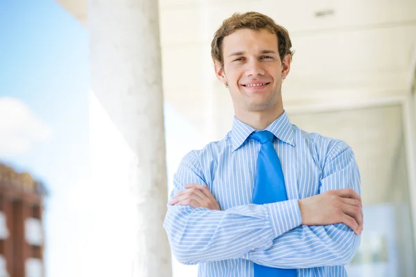 Businessman smiling — Stock Photo, Image