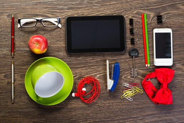 Items laid on the table, still life — Stock Photo, Image