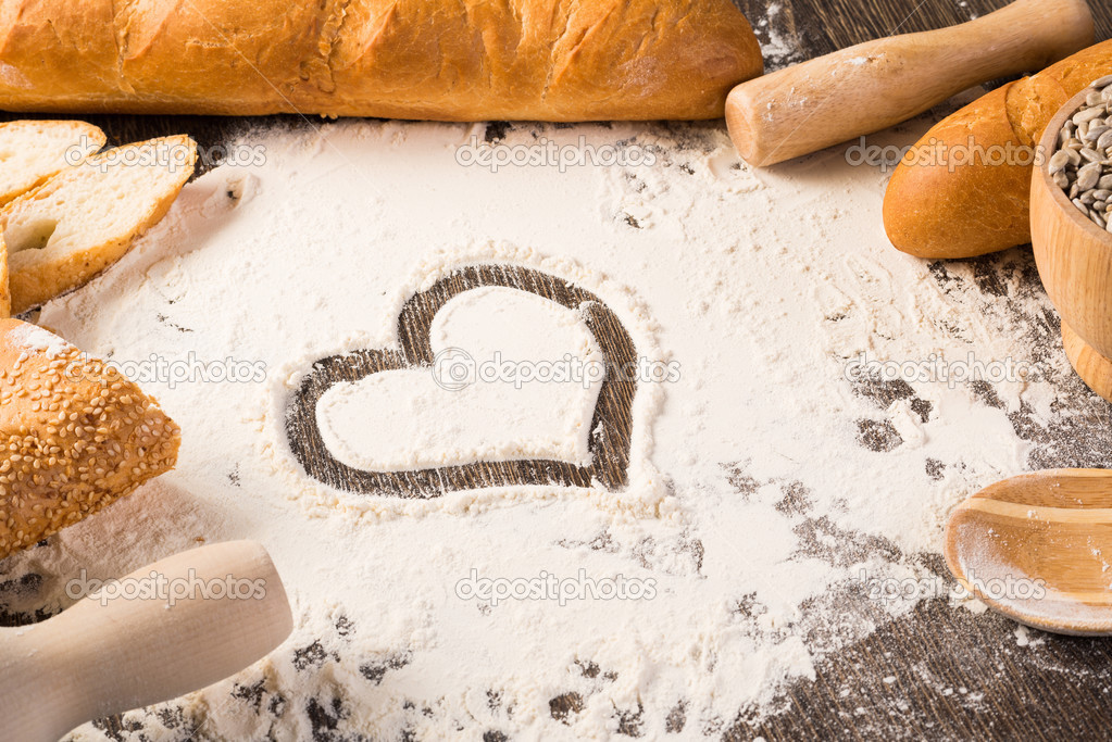flour and white bread