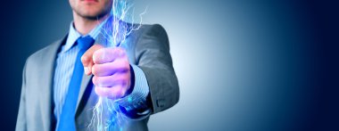 ışıkları ile sıktı elini Close-Up