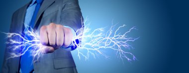 ışıkları ile sıktı elini Close-Up