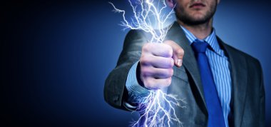 ışıkları ile sıktı elini Close-Up