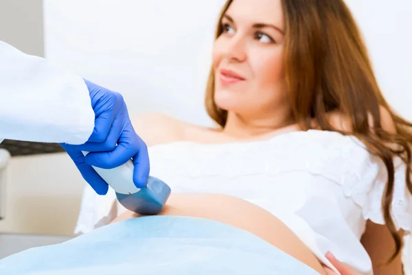 Hands and abdominal ultrasound scanner — Stock Image Hands and abdominal ultrasound scanner Stock Picture