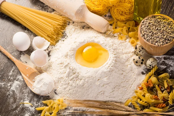 밀가루, 계란, 밀 정 — 스톡 사진