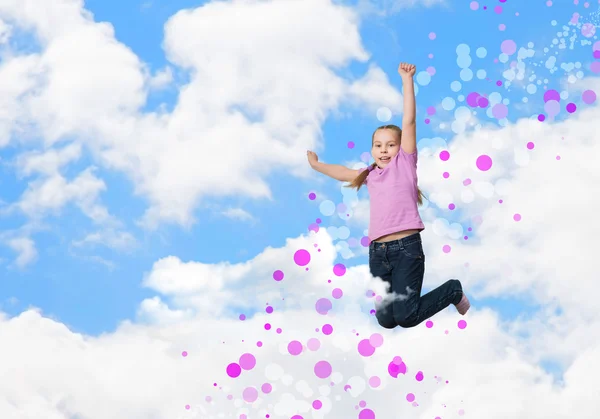 Salto menina — Fotografia de Stock