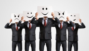 üst üste duran bir işadamı görüntüsü