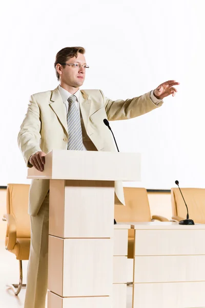 Male speaker — Stock Photo, Image