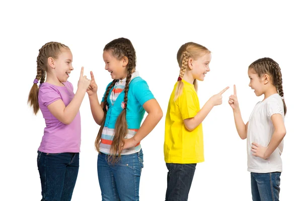 Malá skupina dívek — Stock fotografie