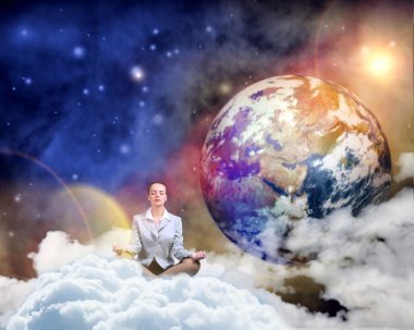 iş kadını meditasyon