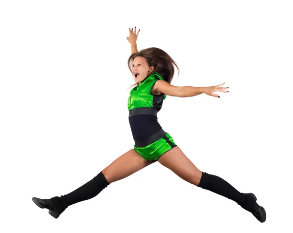 Atletische jonge vrouw springen — Stockfoto