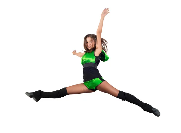 Atletisk ung kvinna hoppa — Stockfoto