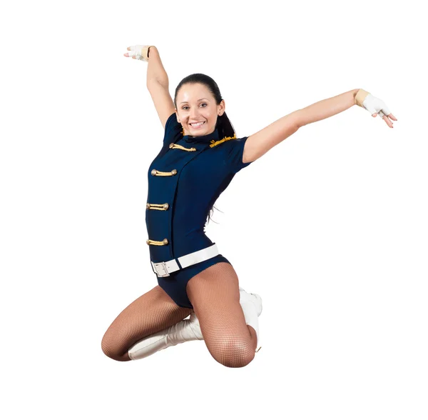 Atlética mujer joven saltando —  Fotos de Stock