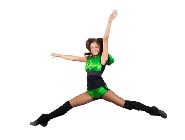 Athletic young woman jumping — Stock Photo, Image