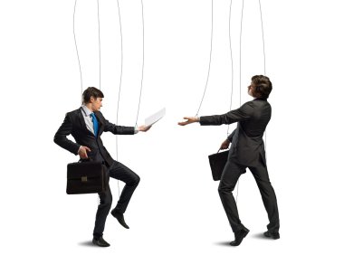 Business puppets clipart