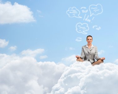 iş kadını meditasyon