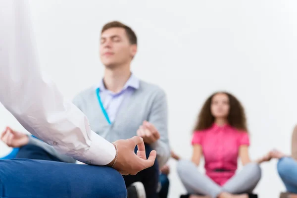 People meditates — Stock Photo, Image