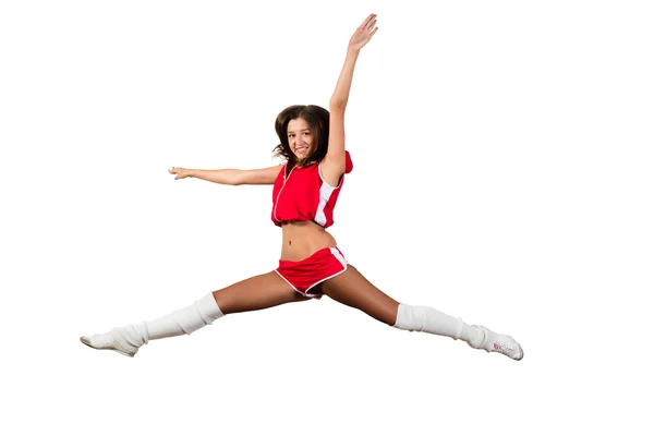 Genç Kadın Zıplıyor — Stok fotoğraf