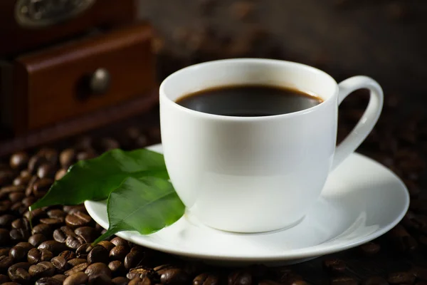 Cup of black coffee — Stock Photo, Image