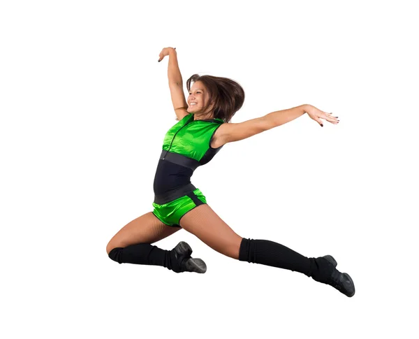 Athletic young woman jumping — Stock Photo, Image