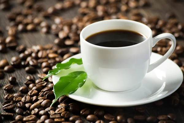 Cup of black coffee — Stock Photo, Image