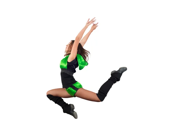 Athletic young woman jumping — Stock Photo, Image