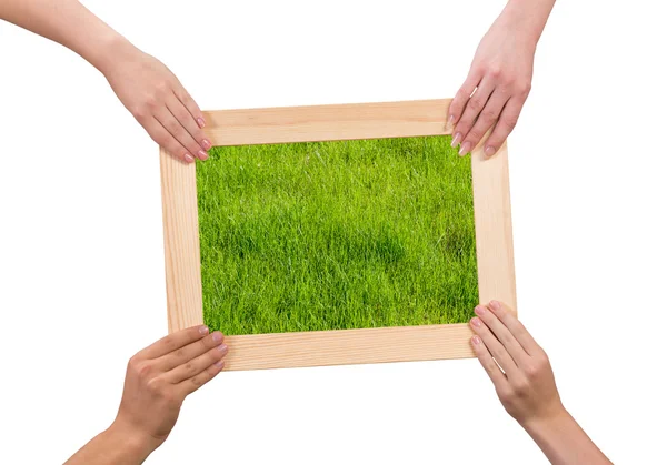 Рамка с травой — стоковое фото
