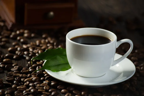 Tazza di caffè nero — Foto Stock