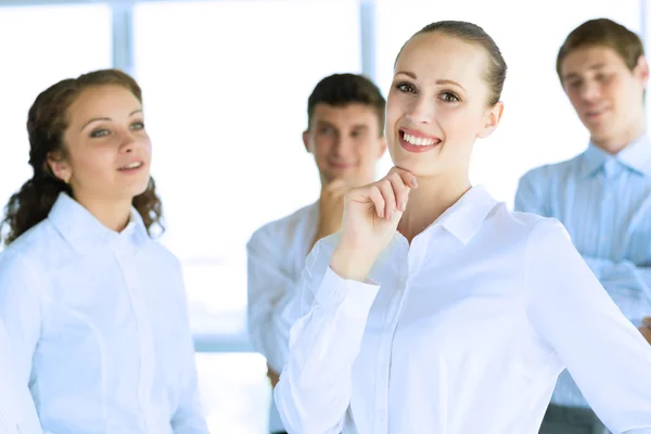 Businessmen discussing a joint task — Stock Photo, Image