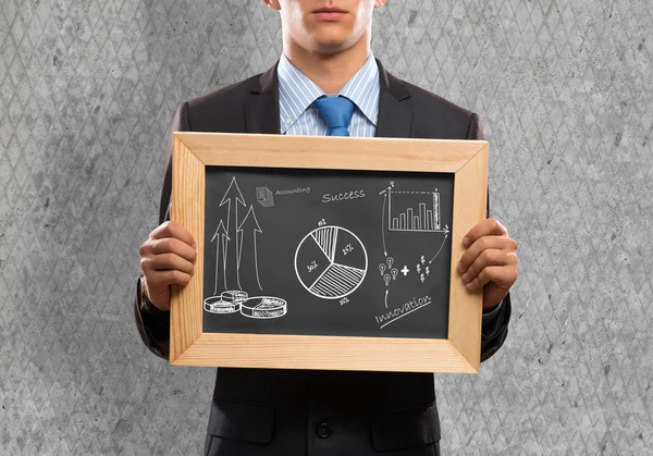 Businessman with frame — Stock Photo, Image