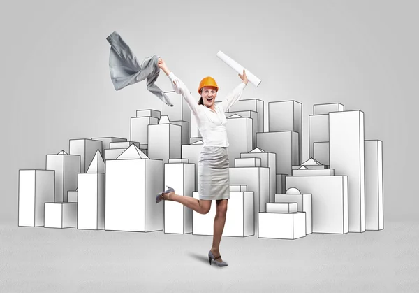 Woman architect — Stock Photo, Image