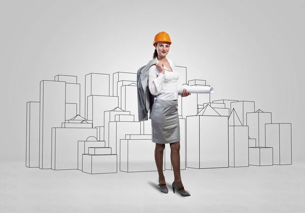 Mujer arquitecta — Foto de Stock