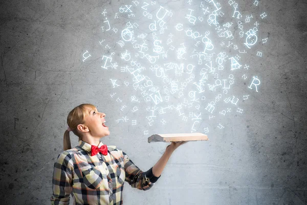 Girl with book — Stock Photo, Image