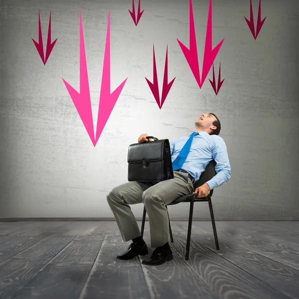 Businessman in chair — Stock Photo, Image