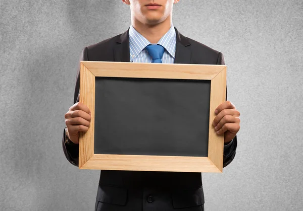 Businessman with frame — Stock Photo, Image