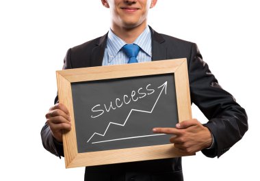 çerçeve ile işadamı