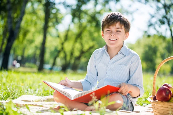 Boy in summer park — Stock Photo, Image